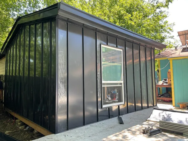 Black standing seam metal wall panels for Metal Roof Installation in Coldwater